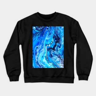 Seabed - Abstract Acrylic Pour Crewneck Sweatshirt